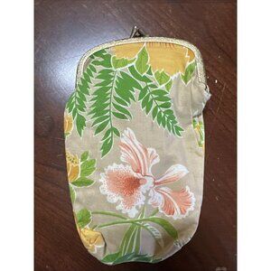 Vintage Case For Glasses Pouch Coin Purse Floral Tropical Kisslock